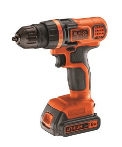 Trapano Avvitatore Black+Decker 18 V Litio 1,5 Ah