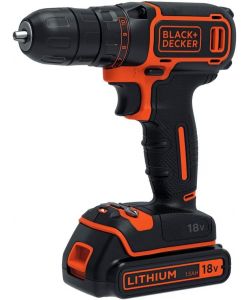Trapano Avvitatore 18V con 2 batterie al litio BDCDC18KB-QW Black+Decker