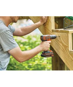 Trapano Avvitatore 18V con 2 batterie al litio BDCDC18KB-QW Black+Decker