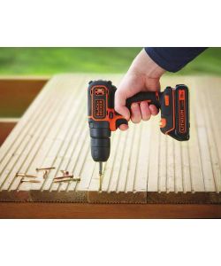 Trapano Avvitatore 18V con 2 batterie al litio BDCDC18KB-QW Black+Decker