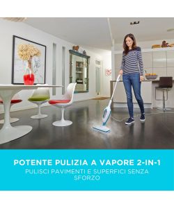 Black+Decker Lavapavimenti a Vapore - Elimina 99.9% Germi