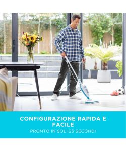 Black+Decker Lavapavimenti a Vapore - Elimina 99.9% Germi