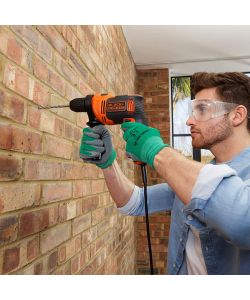 Black+Decker Trapano a Percussione a Filo 710W con Valigetta e 4 Punte