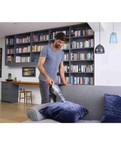 Black&Decker Aspirabriciole Ricaricabile 7.2V Blu e Argento 0.385L