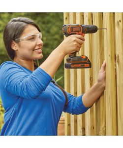 Black+Decker Trapano Avvitatore Percussione 18V con 100 Accessori e Valigetta