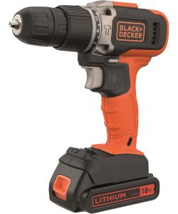 Black+Decker Trapano Avvitatore Percussione 18V con 100 Accessori e Valigetta