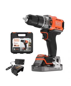 Black+Decker Trapano Avvitatore a Percussione 18V 2.0Ah con Valigetta