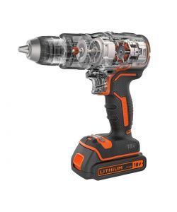 BLACK+DECKER Trapano Avvitatore Percussione 18V con 2 Batterie 2Ah