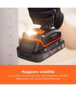 Black+Decker Trapano Avvitatore 18V Arancione con 2 Batterie 2.0Ah