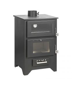 Stufa a legna con forno SILVIA Nera 14,8 Kw