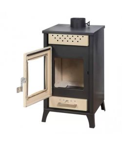 Stufa A Legna Olga Beige potenza 15 Kw L45,5xp48,5xh91