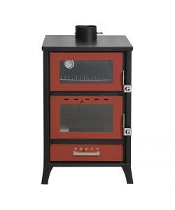 Stufa A Legna Con Forno Marika Rossa 22 Kw L50,5xp58,5xh91,5