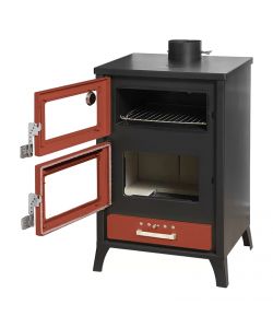 Stufa A Legna Con Forno Marika Rossa 22 Kw L50,5xp58,5xh91,5