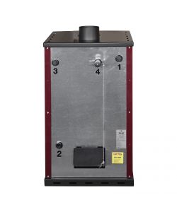 Stufa A Legna Con Forno 27,6Kw Termostufa boiler 38lt Elsa Rossa