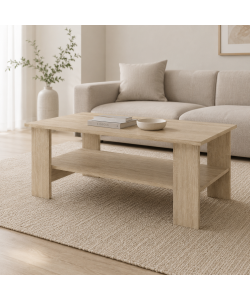Tavolo da caffè rovere chiaro 41x55x100 cm elegante per zona giorno