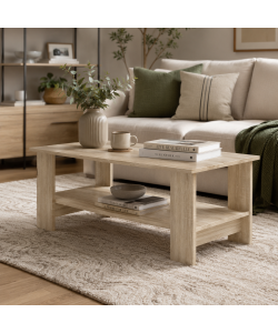 Tavolo da caffè rovere chiaro 41x55x100 cm elegante per zona giorno