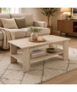Tavolo da caffè rovere chiaro 41x55x100 cm elegante per zona giorno