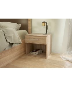 Comodino 1 Cassetto Rovere Chiaro - Misure 42x33x41,5 cm