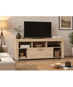 Mobile Porta TV Elegante in Rovere Chiaro - 130x60 cm