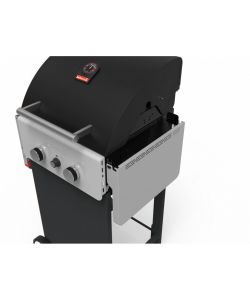 Barbecook - Barbecue a gas nero con tavolini laterali e ruote