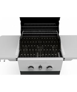 Barbecook - Barbecue a gas nero con tavolini laterali e ruote