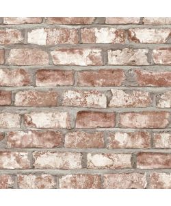 DUTCH WALLCOVERINGS Carta da Parati Motivo Mattoni Rosso EW3102