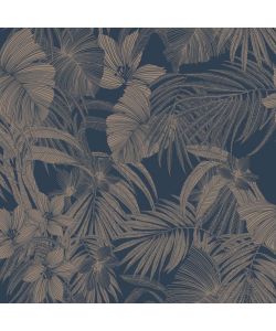 DUTCH WALLCOVERINGS Carta da Parati Joelle in Argento e Blu