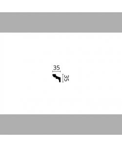 D3 DECOFLAIR Cornice soffitto polistirolo 35x3.5mm 2 pezzi bianca