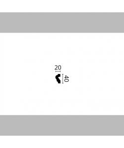 D6 DECOFLAIR Cornice soffitto polistirolo 40x20mm 2 pezzi verniciabile