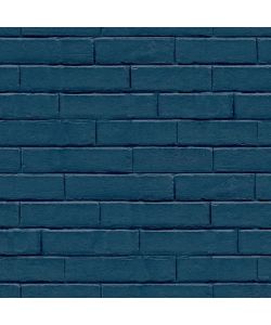 Good Vibes Carta da Parati Brick Wall Blu
