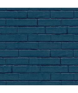 Good Vibes Carta da Parati Brick Wall Blu