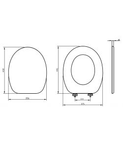 Sedile WC universale colore bianco