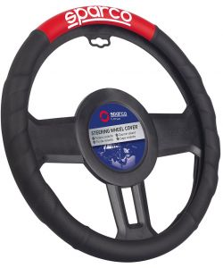 Coprivolante SPC1111 auto universale nero e rosso poliestere 38cm