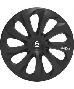Set 4 copricerchi 15' pollici copriruota auto Sicila SPC1570BK nero