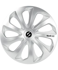 Sicilia set completo copricerchi argento universali auto 13 pollici