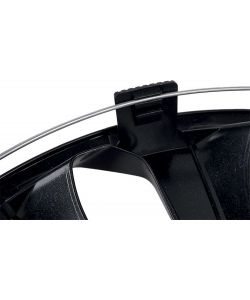 Set 4 copricerchi 16' pollici copriruota auto Sicilia SPC1673SVBK argento nero