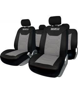 Set universale SPC1016 coprisedili auto completo nero e grigio nido d'ape