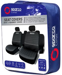 Set universale SPC1042 coprisedili auto completo nero/argento