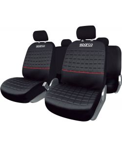 Set universale SPC1042 coprisedili auto completo nero/rosso