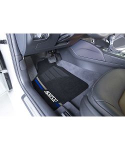 Set 4 tappetini neri e blu per auto Sparco