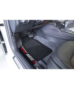 Set 4 tappetini neri e rossi per auto Sparco