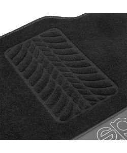 Set 4 tappetini neri e grigi per auto Sparco in moquette