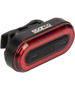 Fanalino posteriore per bicicletta in alluminio e silicone Sparco