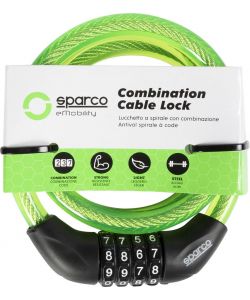 Lucchetto morbido per bici giallo con combinazione Sparco