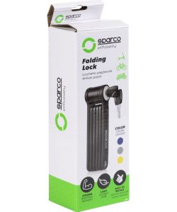 Lucchetto pieghevole per bicicletta giallo con combinazione Sparco