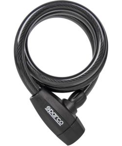 Lucchetto morbido per bicicletta nero con serratura Sparco