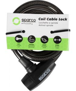 Lucchetto morbido per bicicletta nero con serratura Sparco