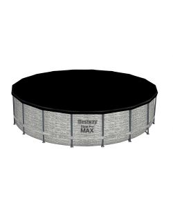 Bestway Set Piscina Fuori Terra Rotonda 5,49 m Effetto Pietra Grigia