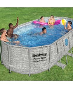 Bestway Set Piscina Power Steel Swim Serie Vista 549x274x122 cm