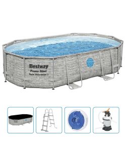 Bestway Set Piscina Power Steel 488x305x107 cm